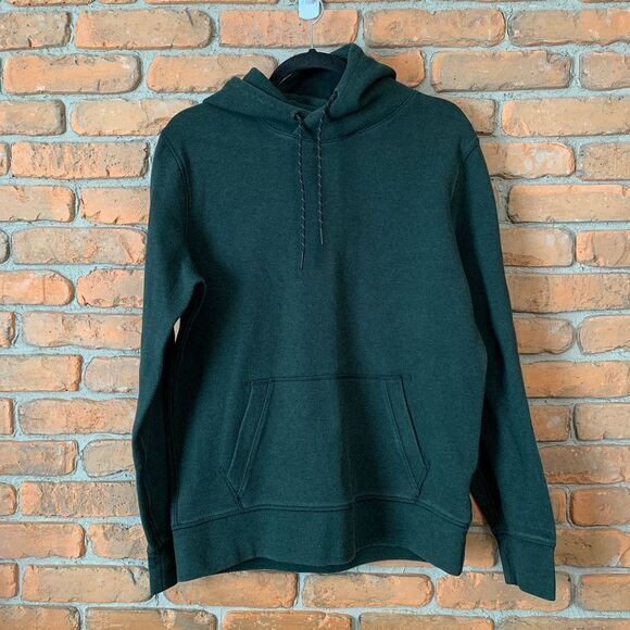 American Eagle Mens Small Hoodie Green‎ Pullover Athletic Logo Sleeve Sweatshirt - Picture 1 of 6